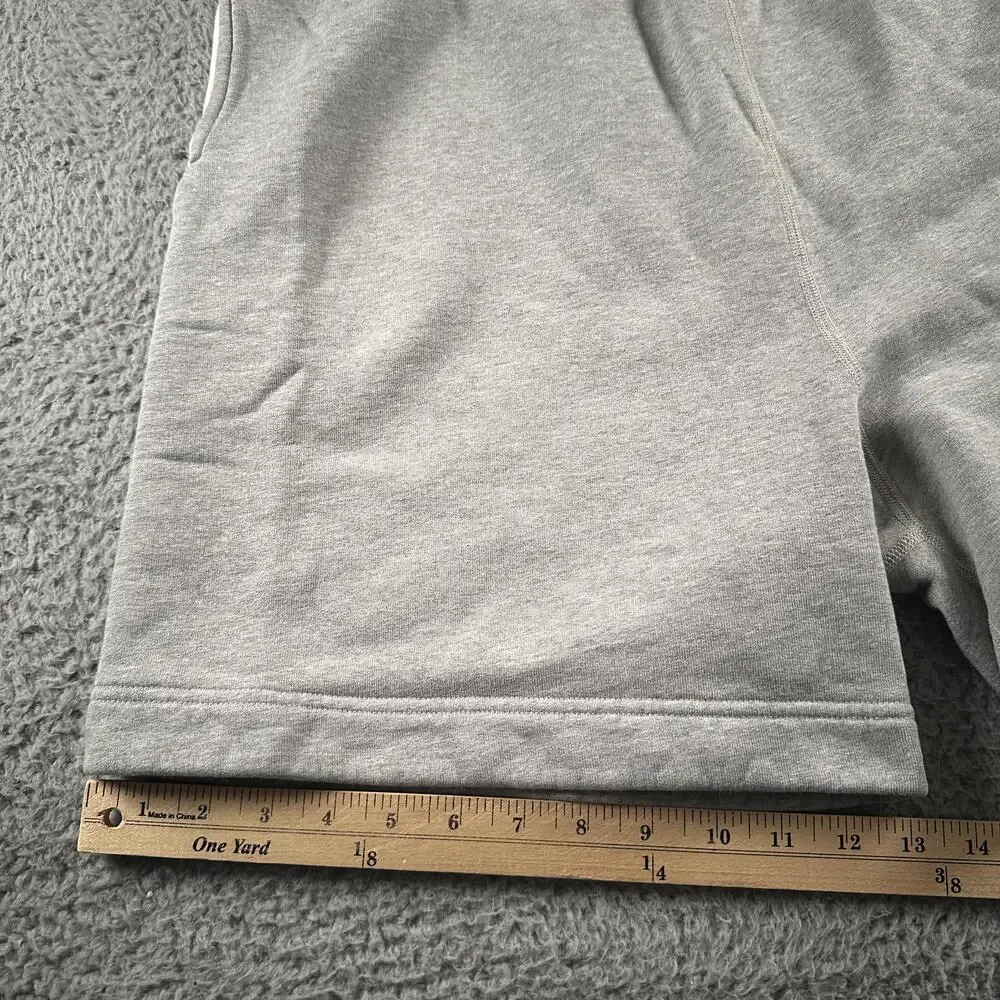 Lady White Co Sweat Shorts Mens XL Gray Cotton Fleece Elastic Waist Made In USA